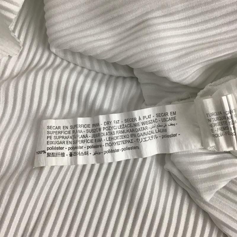 ザラ ZARA カットソー 半袖 ノースリーブカットソー スタンドネック プルオーバー S 無地 白 / ホワイト /  レディース USED 古着 中古 10126938