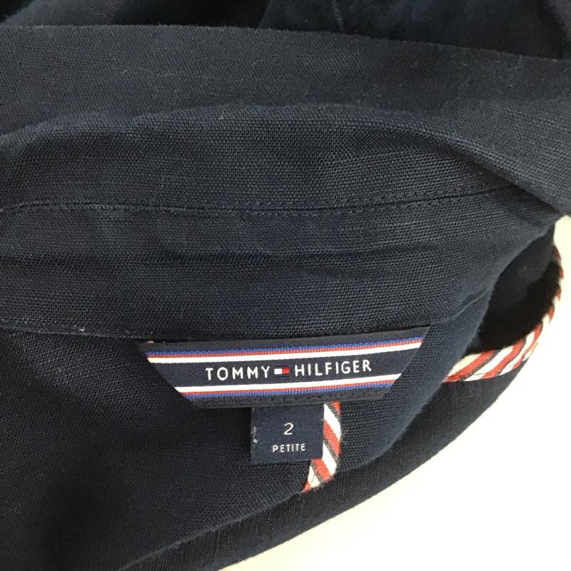 トミーヒルフィガー TOMMY HILFIGER ジャケット、上着 ジャケット、ブレザー カジュアルジャケット アウター カラージャケット 2 無地 紺 / ネイビー /  レディース USED 古着 中古 10126946