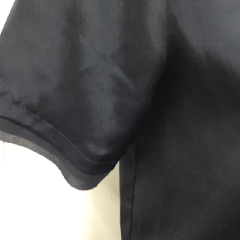 ザラベーシック ZARA BASIC シャツ、ブラウス 半袖 半袖シャツ ノーカラーシャツ クルーネック XS 無地 紺 / ネイビー /  レディース USED 古着 中古 10126948