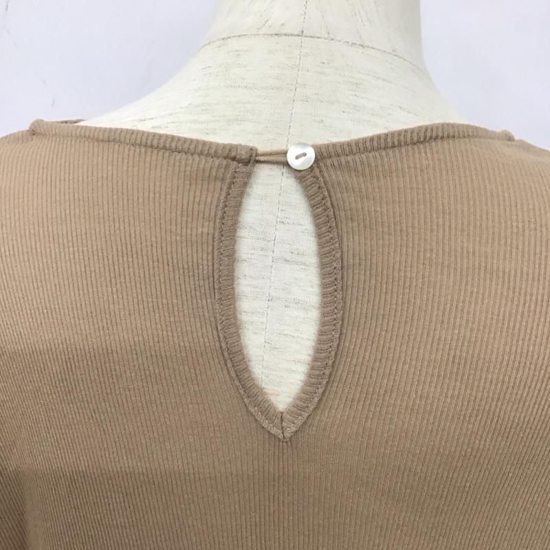 ジーナシス JEANASIS カットソー 長袖 長袖カットソー 無地カットソー ストレッチ FREE 無地 茶 / ブラウン /  レディース USED 古着 中古 10126954