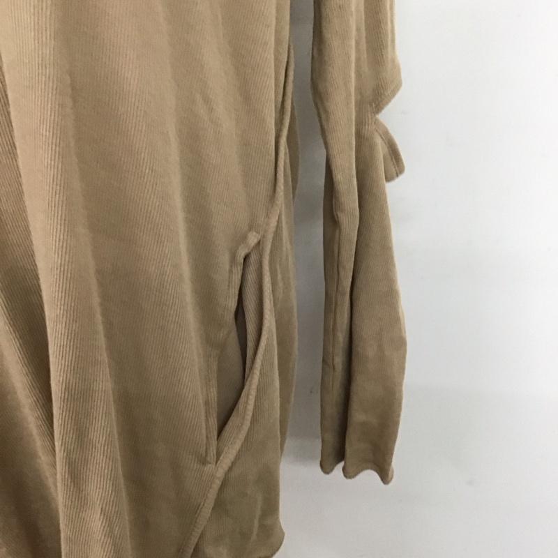 ジーナシス JEANASIS カットソー 長袖 長袖カットソー 無地カットソー ストレッチ FREE 無地 茶 / ブラウン /  レディース USED 古着 中古 10126954