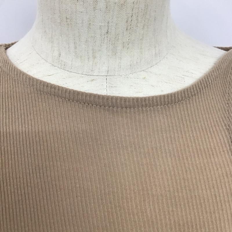 ジーナシス JEANASIS カットソー 長袖 長袖カットソー 無地カットソー ストレッチ FREE 無地 茶 / ブラウン /  レディース USED 古着 中古 10126954