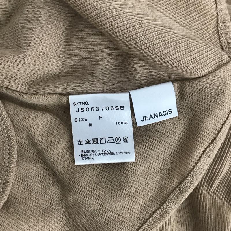 ジーナシス JEANASIS カットソー 長袖 長袖カットソー 無地カットソー ストレッチ FREE 無地 茶 / ブラウン /  レディース USED 古着 中古 10126954