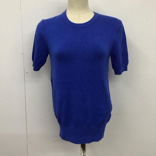 ザラ ZARA ニット、セーター 半袖 半袖ニットカットソー タートルネック セーター M 無地 青 / ブルー /  レディース USED 古着 中古 10126955