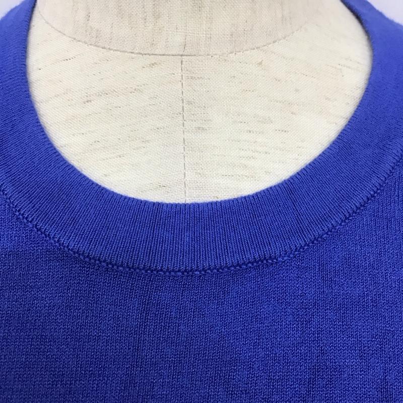 ザラ ZARA ニット、セーター 半袖 半袖ニットカットソー タートルネック セーター M 無地 青 / ブルー /  レディース USED 古着 中古 10126955