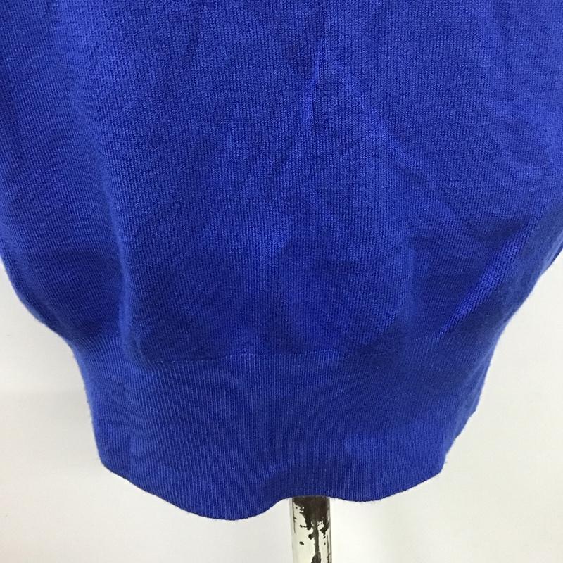 ザラ ZARA ニット、セーター 半袖 半袖ニットカットソー タートルネック セーター M 無地 青 / ブルー /  レディース USED 古着 中古 10126955