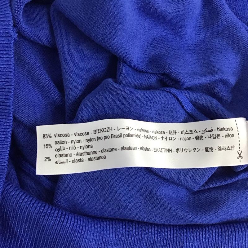 ザラ ZARA ニット、セーター 半袖 半袖ニットカットソー タートルネック セーター M 無地 青 / ブルー /  レディース USED 古着 中古 10126955