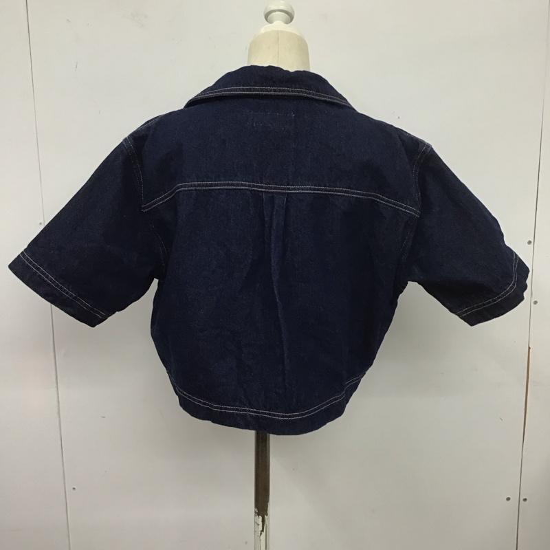 ザラ ZARA ジャケット、上着 ジャケット、ブレザー 半袖ジャケット デニムジャケット プルオーバー XL 無地 インディゴ / インディゴ /  レディース USED 古着 中古 10126956