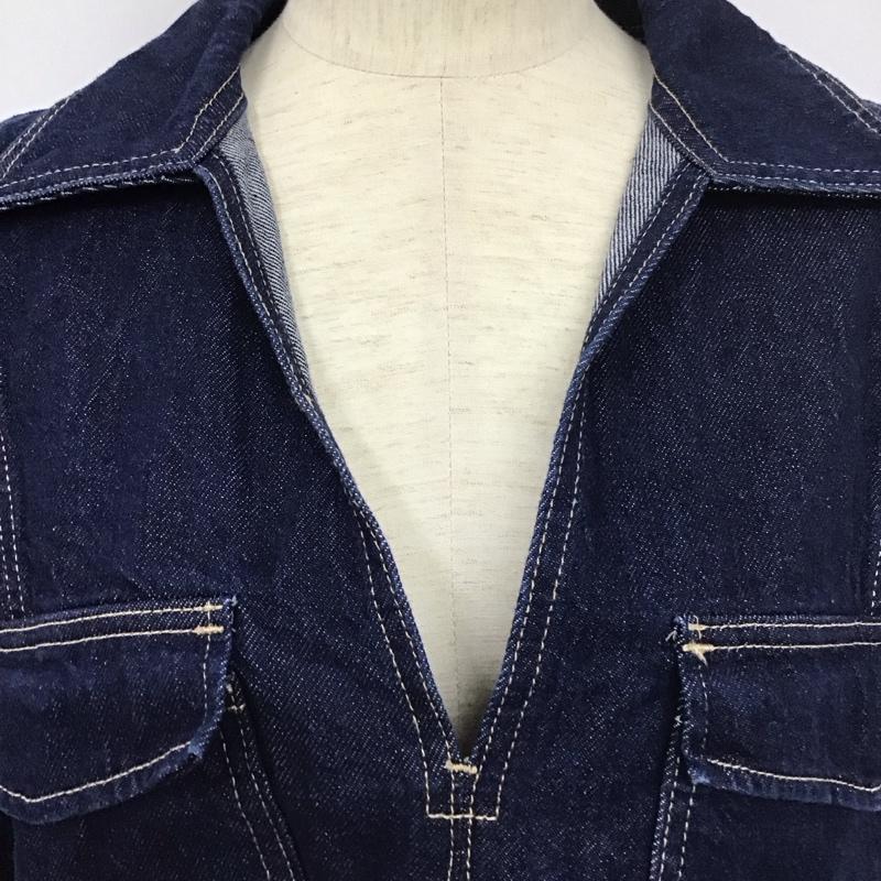 ザラ ZARA ジャケット、上着 ジャケット、ブレザー 半袖ジャケット デニムジャケット プルオーバー XL 無地 インディゴ / インディゴ /  レディース USED 古着 中古 10126956
