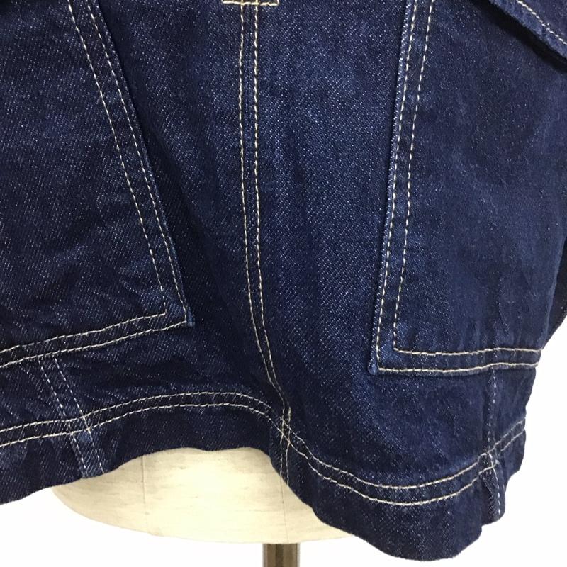 ザラ ZARA ジャケット、上着 ジャケット、ブレザー 半袖ジャケット デニムジャケット プルオーバー XL 無地 インディゴ / インディゴ /  レディース USED 古着 中古 10126956