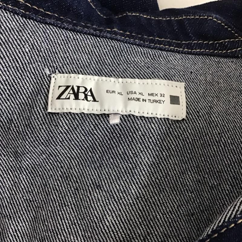 ザラ ZARA ジャケット、上着 ジャケット、ブレザー 半袖ジャケット デニムジャケット プルオーバー XL 無地 インディゴ / インディゴ /  レディース USED 古着 中古 10126956
