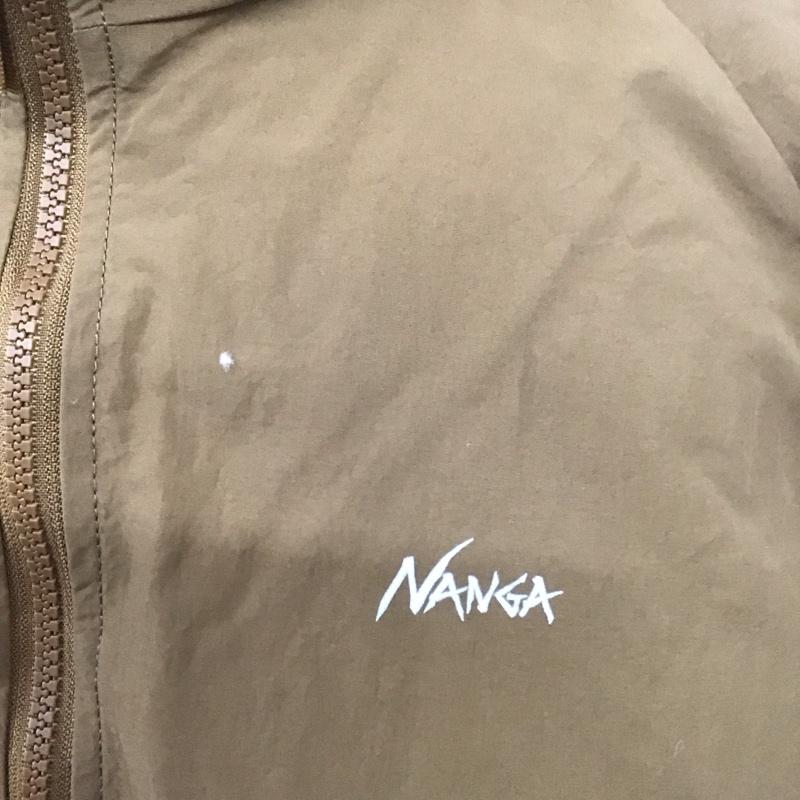 ナンガ NANGA ジャケット、上着 ジャンパー、ブルゾン ジップアップジャケット ダウンジャケット アウター スタンドネック M ロゴ、文字 茶 / ブラウン /  メンズ USED 古着 中古 10126972
