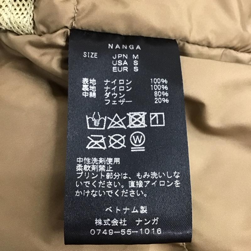 ナンガ NANGA ジャケット、上着 ジャンパー、ブルゾン ジップアップジャケット ダウンジャケット アウター スタンドネック M ロゴ、文字 茶 / ブラウン /  メンズ USED 古着 中古 10126972