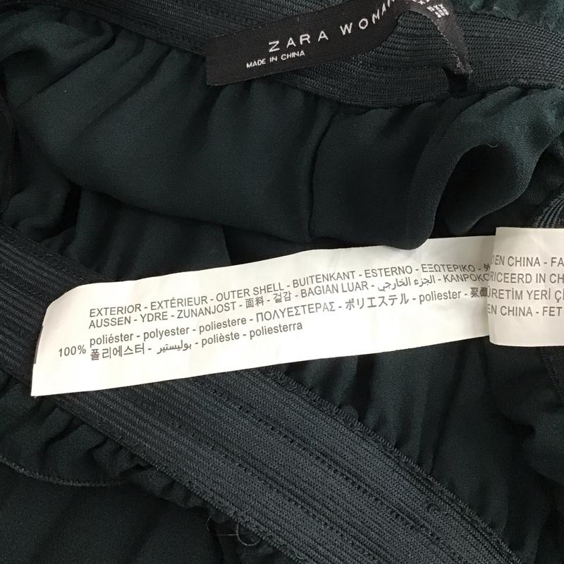 ザラウーマン ZARA WOMAN パンツ ワークパンツ、ペインターパンツ ワイドパンツ カジュアルパンツ スラックス フレアパンツ XS 無地 緑 / グリーン /  レディース USED 古着 中古 10126980