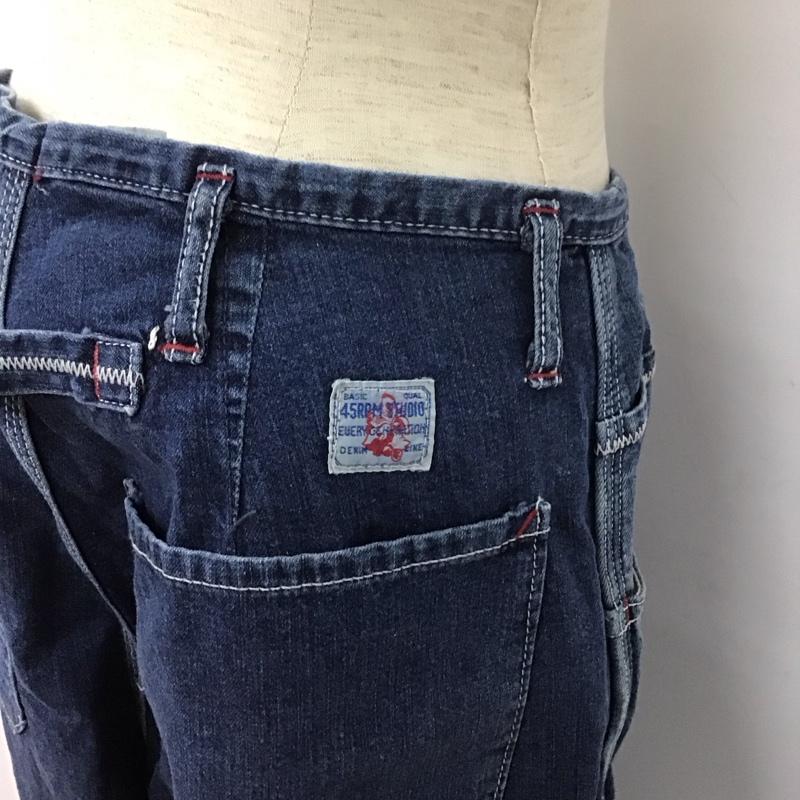 フォーティーファイブアールピーエム 45RPM パンツ デニム、ジーンズ デニムパンツ ワイドパンツ カジュアルパンツ M 無地 インディゴ / インディゴ /  レディース USED 古着 中古 10126985