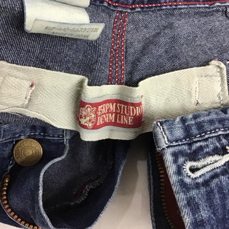 フォーティーファイブアールピーエム 45RPM パンツ デニム、ジーンズ デニムパンツ ワイドパンツ カジュアルパンツ M 無地 インディゴ / インディゴ /  レディース USED 古着 中古 10126985