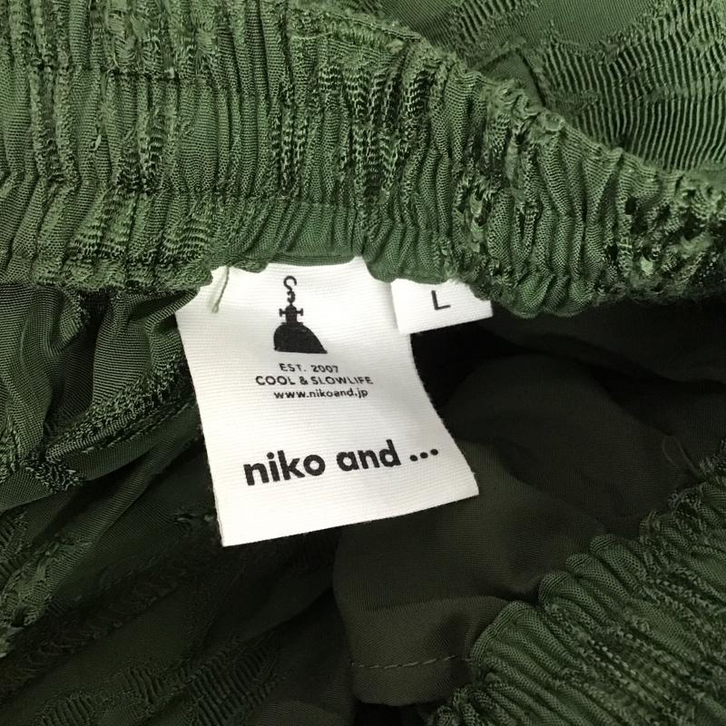 ニコアンド niko and... パンツ ワークパンツ、ペインターパンツ ワイドパンツ カジュアルパンツ ワークパンツ L 刺繍 緑 / グリーン /  レディース USED 古着 中古 10126987
