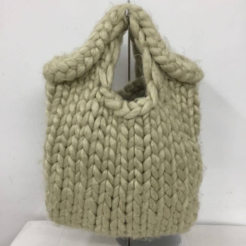ザラ ZARA ハンドバッグ ハンドバッグ ニットバッグ 6036 010 716 無地 アイボリー / アイボリー /  レディース USED 古着 中古 10126994