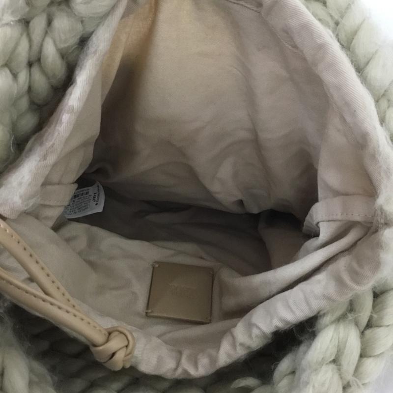ザラ ZARA ハンドバッグ ハンドバッグ ニットバッグ 6036 010 716 無地 アイボリー / アイボリー /  レディース USED 古着 中古 10126994