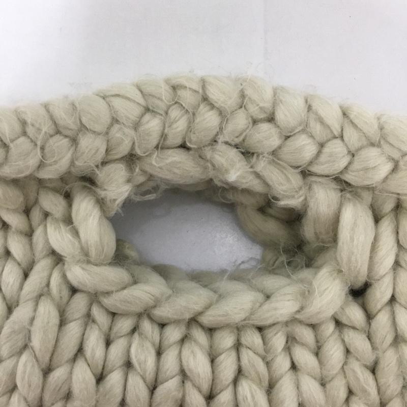 ザラ ZARA ハンドバッグ ハンドバッグ ニットバッグ 6036 010 716 無地 アイボリー / アイボリー /  レディース USED 古着 中古 10126994