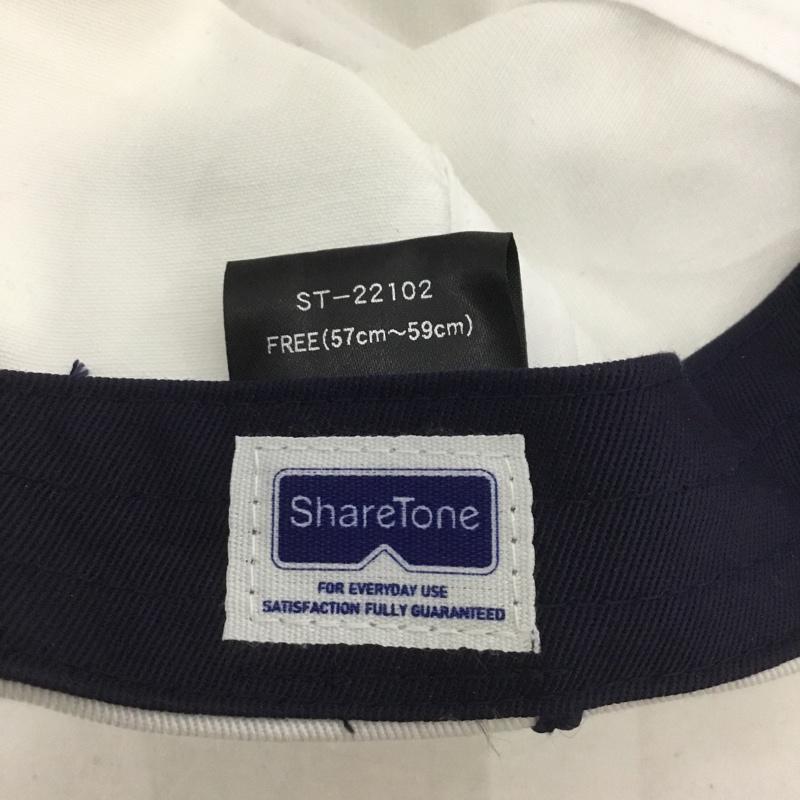 古着 USED 帽子 キャップ Share Tone ST-22102 ST VINTAGE LINE CAP ロゴ、文字 白 / ホワイト / X 紺 / ネイビー /  メンズ USED 古着 中古 10127002