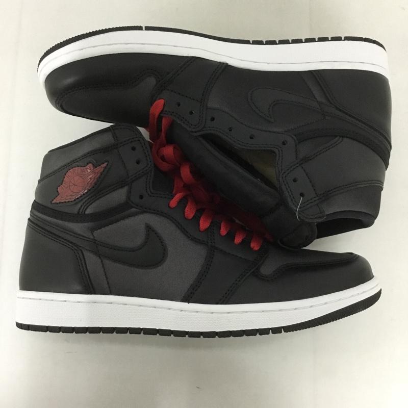 ナイキ NIKE スニーカー スニーカー 555088 060 AIR JORDAN 1 RETRO HIGH OG 27.5cm 箱有 27.5cm ロゴ、文字 黒 / ブラック / X 赤 / レッド /  メンズ USED 古着 中古 10127004
