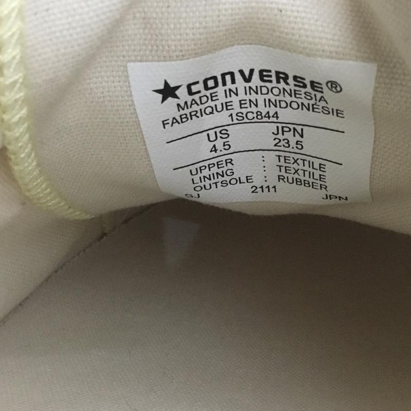コンバース CONVERSE スニーカー スニーカー 1SC844 ジャックパーセル JACK PURCELL PET-CANVAS 23.5cm 23.5cm ロゴ、文字 黄 / イエロー / X 白 / ホワイト /  レディース USED 古着 中古 10127009