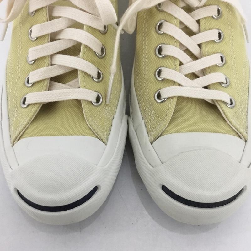 コンバース CONVERSE スニーカー スニーカー 1SC844 ジャックパーセル JACK PURCELL PET-CANVAS 23.5cm 23.5cm ロゴ、文字 黄 / イエロー / X 白 / ホワイト /  レディース USED 古着 中古 10127009
