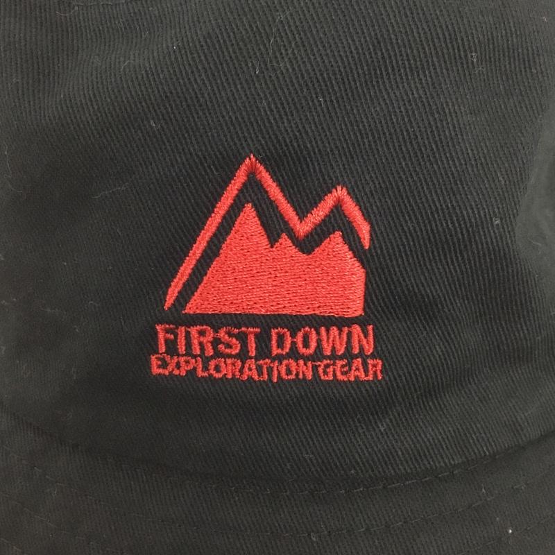 ファーストダウン FIRST DOWN 帽子 ハット バケットハット バケハ ロゴ、文字 黒 / ブラック /  メンズ USED 古着 中古 10127010
