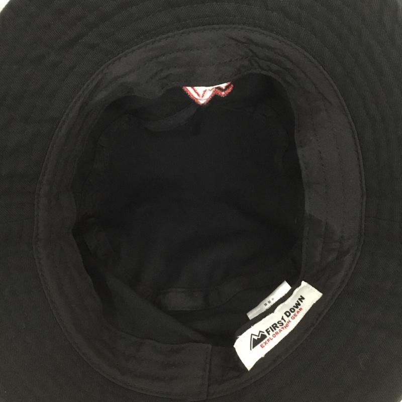 ファーストダウン FIRST DOWN 帽子 ハット バケットハット バケハ ロゴ、文字 黒 / ブラック /  メンズ USED 古着 中古 10127010