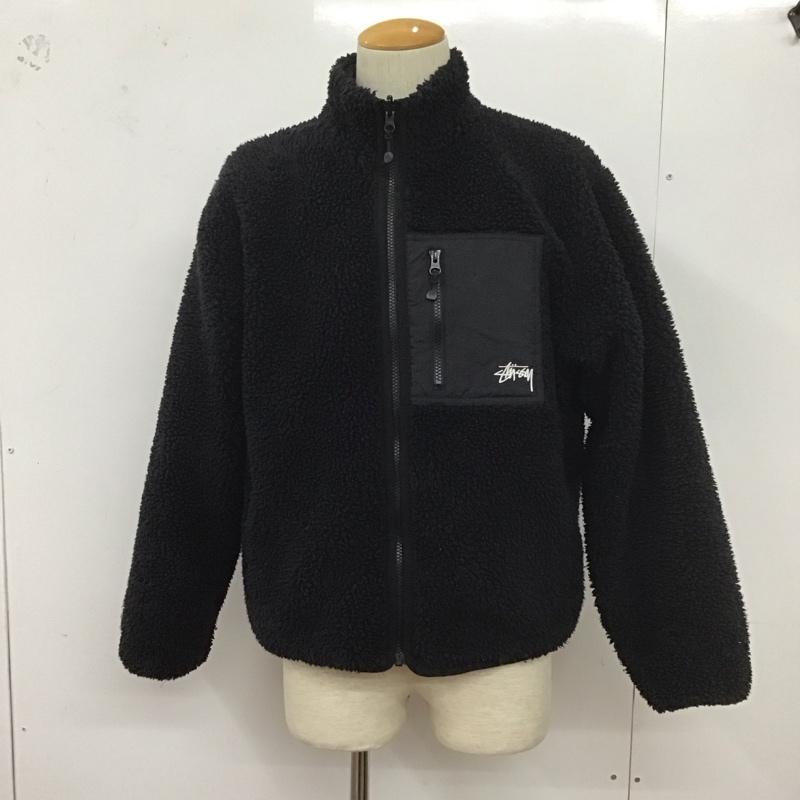 ステューシー STUSSY ジャケット、上着 ジャケット、ブレザー ジップアップジャケット フリースジャケット アウター リバーシブル S ロゴ、文字 黒 / ブラック /  メンズ USED 古着 中古 10127115