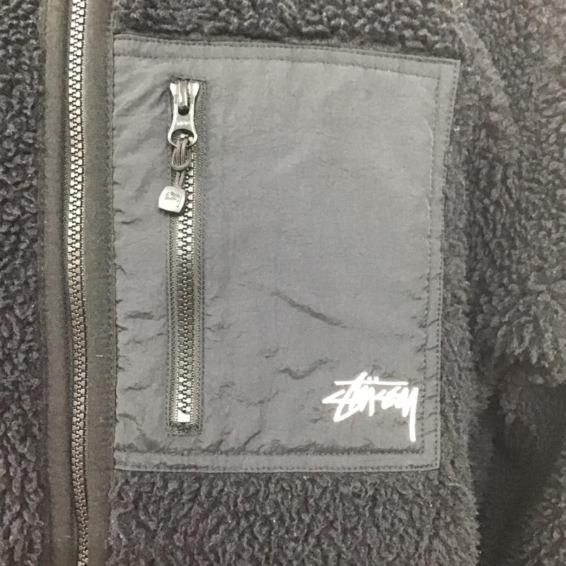 ステューシー STUSSY ジャケット、上着 ジャケット、ブレザー ジップアップジャケット フリースジャケット アウター リバーシブル S ロゴ、文字 黒 / ブラック /  メンズ USED 古着 中古 10127115