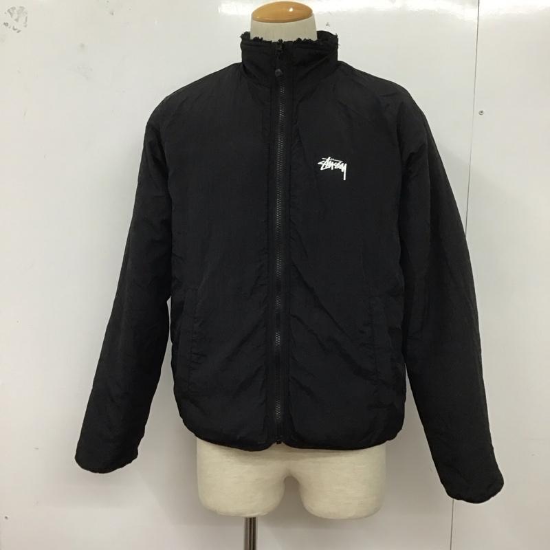 ステューシー STUSSY ジャケット、上着 ジャケット、ブレザー ジップアップジャケット フリースジャケット アウター リバーシブル S ロゴ、文字 黒 / ブラック /  メンズ USED 古着 中古 10127115
