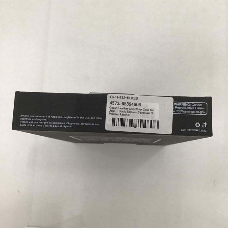 コーチ COACH ファッション小物 ファッション小物 CIPH-132-BLKEB iPhoneケース iPhone 14 Plus Slim Wrap ロゴ、文字 黒 / ブラック /  レディース USED 古着 中古 10127119