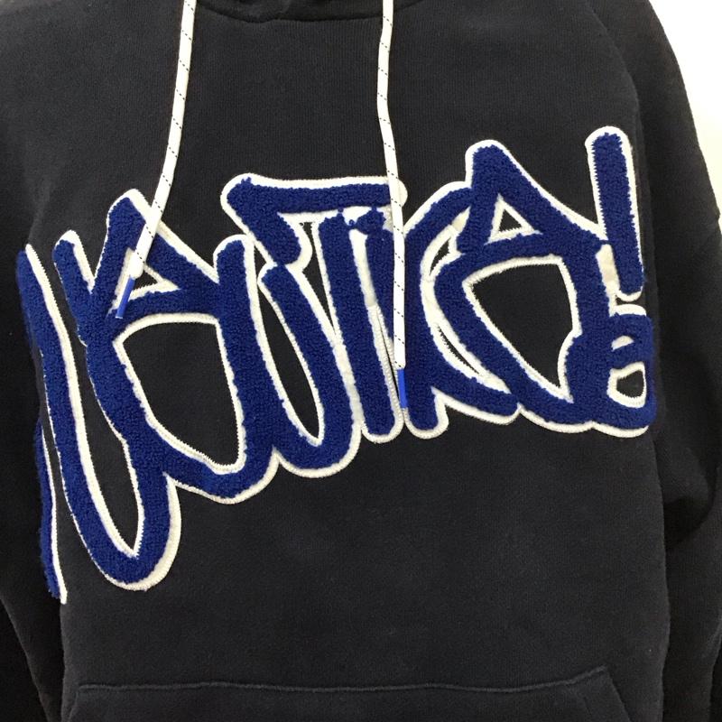 ノーティカ NAUTICA パーカー 長袖 長袖パーカー プルオーバーパーカー スウェット M ロゴ、文字 紺 / ネイビー /  メンズ USED 古着 中古 10127132