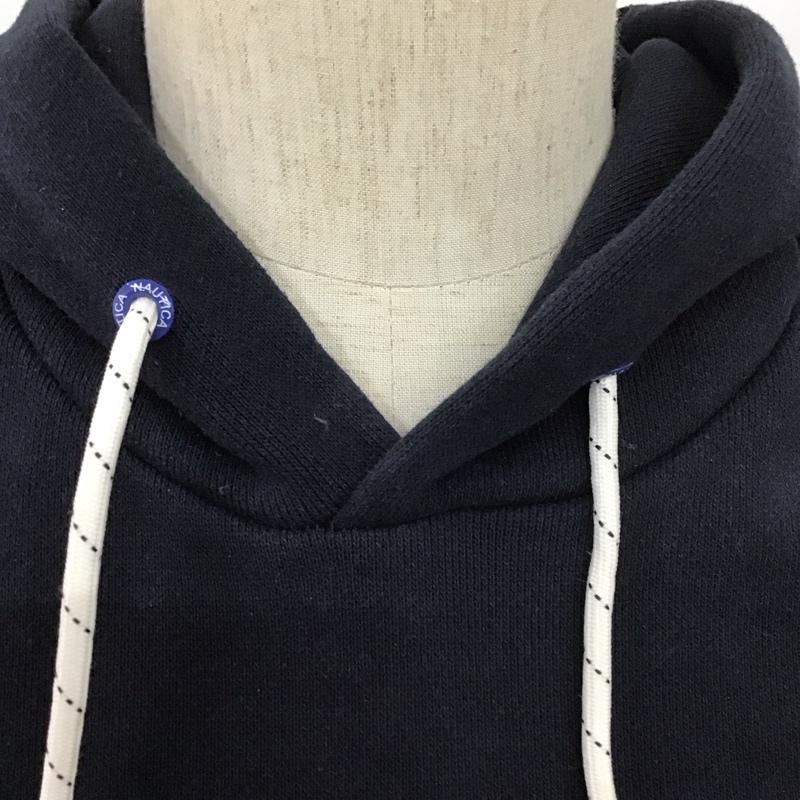 ノーティカ NAUTICA パーカー 長袖 長袖パーカー プルオーバーパーカー スウェット M ロゴ、文字 紺 / ネイビー /  メンズ USED 古着 中古 10127132
