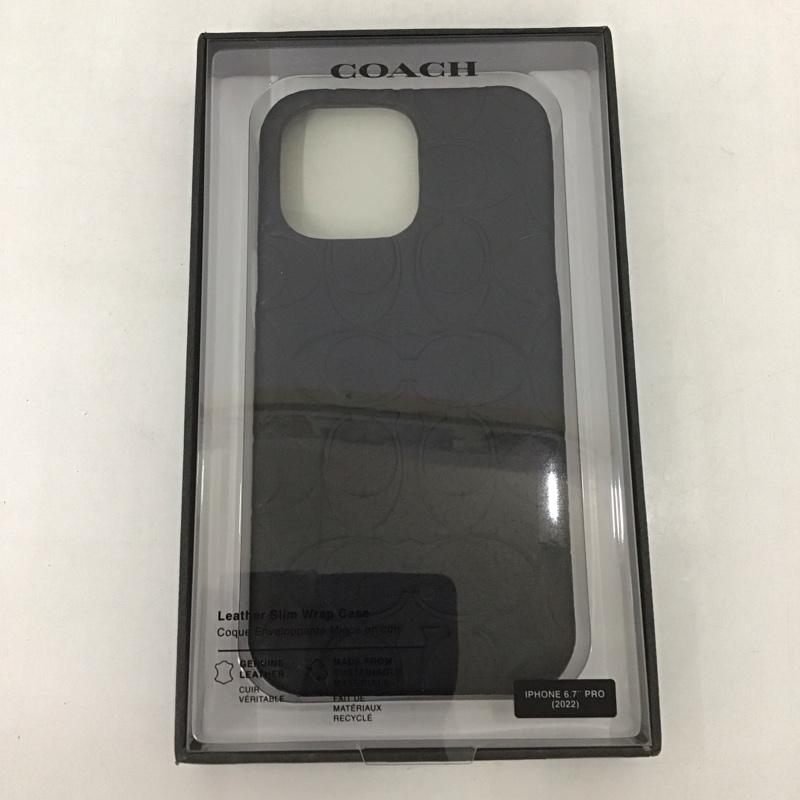 コーチ COACH ファッション小物 ファッション小物 CIPH-133-BLKEB iPhoneケース iPhone 14 Pro Max Slim Wrap ロゴ、文字 黒 / ブラック /  レディース USED 古着 中古 10127145