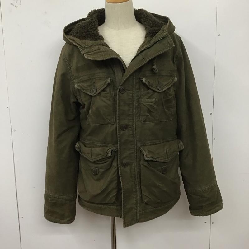 アバクロンビーアンドフィッチ ABERCROMBIE&FITCH ジャケット、上着 ジャケット、ブレザー ジップアップジャケット アウター ミリタリージャケット S 無地 カーキ / カーキ /  メンズ USED 古着 中古 10127153