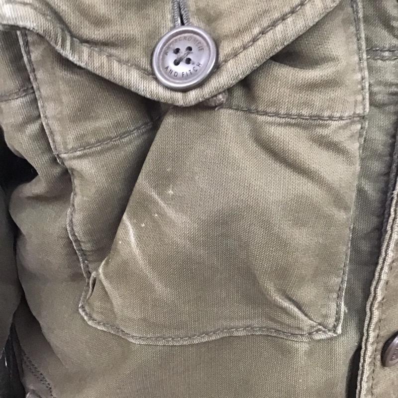 アバクロンビーアンドフィッチ ABERCROMBIE&FITCH ジャケット、上着 ジャケット、ブレザー ジップアップジャケット アウター ミリタリージャケット S 無地 カーキ / カーキ /  メンズ USED 古着 中古 10127153