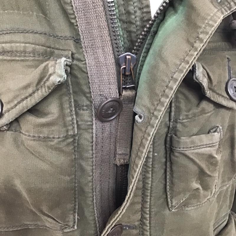 アバクロンビーアンドフィッチ ABERCROMBIE&FITCH ジャケット、上着 ジャケット、ブレザー ジップアップジャケット アウター ミリタリージャケット S 無地 カーキ / カーキ /  メンズ USED 古着 中古 10127153