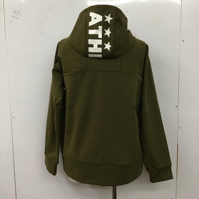 アスレタ ATHLETA パーカー 長袖 ジップアップパーカー 長袖パーカー カジュアルジャケット L ロゴ、文字 カーキ / カーキ /  メンズ USED 古着 中古 10127156