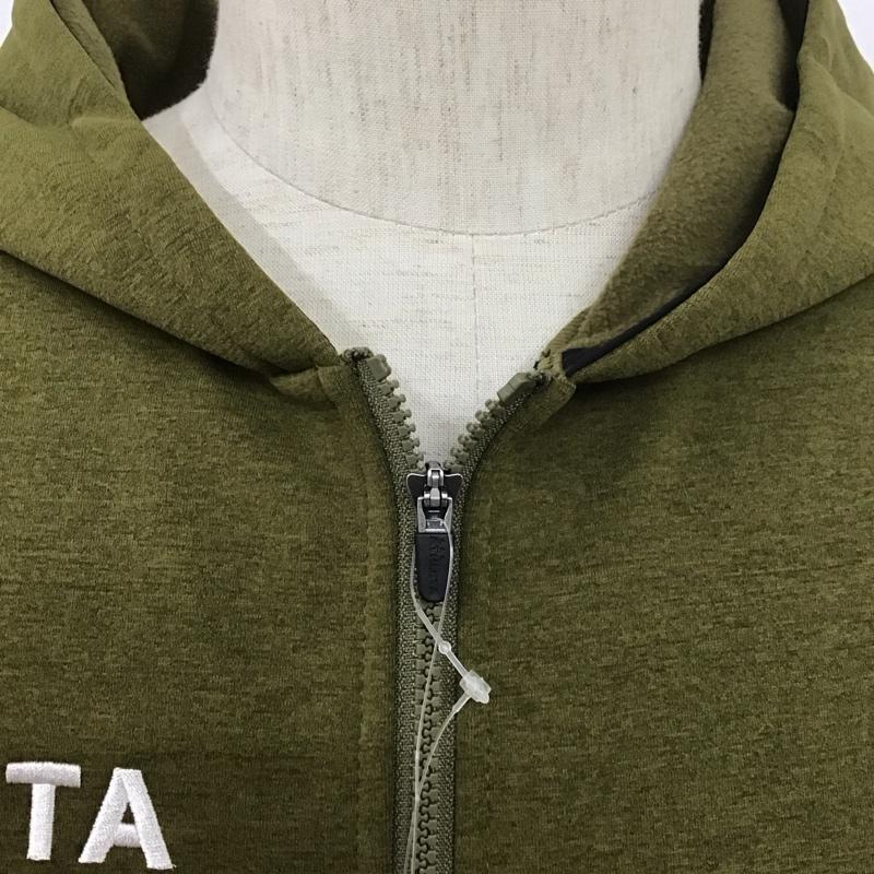 アスレタ ATHLETA パーカー 長袖 ジップアップパーカー 長袖パーカー カジュアルジャケット L ロゴ、文字 カーキ / カーキ /  メンズ USED 古着 中古 10127156
