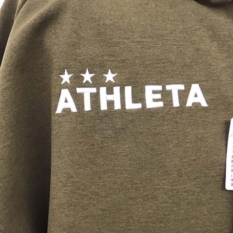 アスレタ ATHLETA パーカー 長袖 ジップアップパーカー 長袖パーカー カジュアルジャケット L ロゴ、文字 カーキ / カーキ /  メンズ USED 古着 中古 10127156