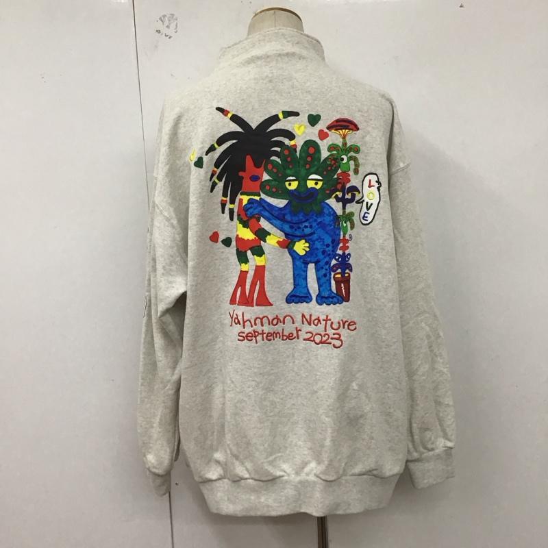 フリークスストア FREAK S STORE トレーナー 長袖 長袖トレーナー スウェット スタンドネック プルオーバー XL プリント 灰 / グレー /  メンズ USED 古着 中古 10127159