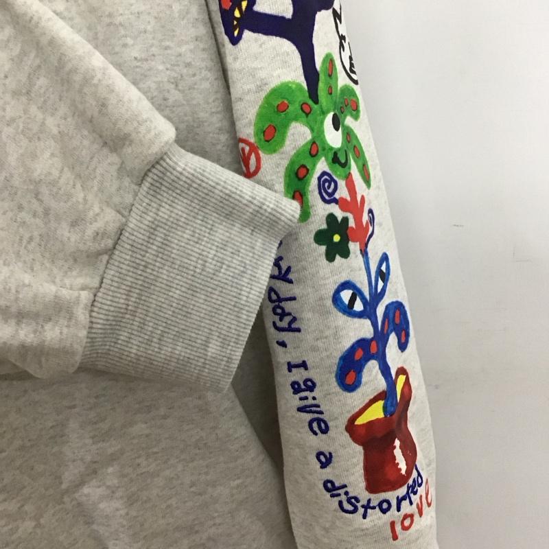 フリークスストア FREAK S STORE トレーナー 長袖 長袖トレーナー スウェット スタンドネック プルオーバー XL プリント 灰 / グレー /  メンズ USED 古着 中古 10127159
