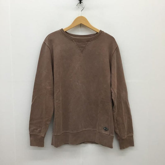 リプレイ REPLAY トレーナー 長袖 REPLAY CREWNECK COTTON SWEAT XL ワンポイント 茶 / ブラウン /  メンズ USED 古着 中古 10127164