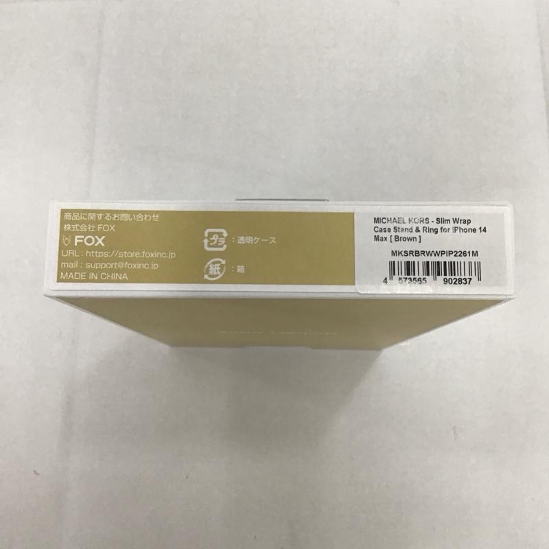 マイケルコース MICHAEL KORS ファッション小物 ファッション小物 MKSRBRWWPIP2261M Slim Wrap Case Stand & Ring for iPhone 14 Plus iPhoneケース ロゴ、文字 茶 / ブラウン /  レディース USED 古着 中古 10127186