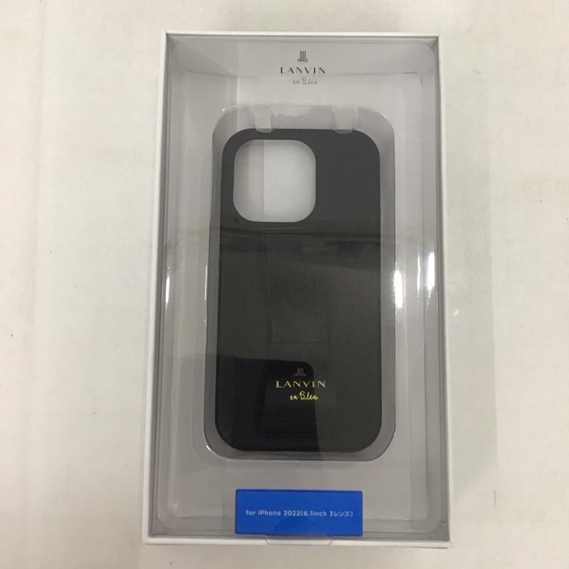 ランバン LANVIN ファッション小物 ファッション小物 LBBLKSRIP2261P iPhoneケース iPhone 14 Proケース 無地 黒 / ブラック /  レディース USED 古着 中古 10127216