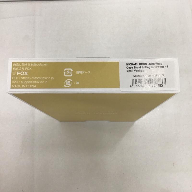 マイケルコース MICHAEL KORS ファッション小物 ファッション小物 MKSRVNLWPIP2261M iPhoneケース Slim Wrap Case Stand & Ring iPhone 14 Max ロゴ、文字 ベージュ / ベージュ /  レディース USED 古着 中古 10127229