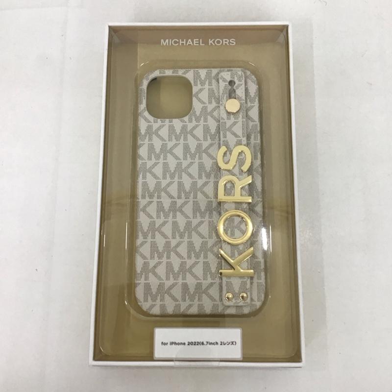 マイケルコース MICHAEL KORS ファッション小物 ファッション小物 MKSRVNLWPIP2261M iPhoneケース Slim Wrap Case Stand & Ring iPhone 14 Max ロゴ、文字 ベージュ / ベージュ /  レディース USED 古着 中古 10127233